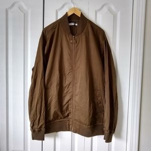 Robert Geller X five four brown green bomber jacket